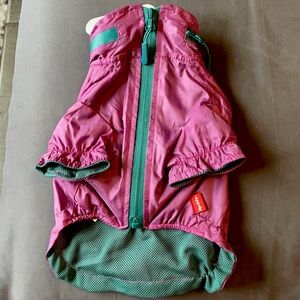 New purple Reddy XS dog windbreaker with hood